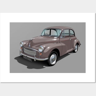 Morris Minor in rose taupe Posters and Art